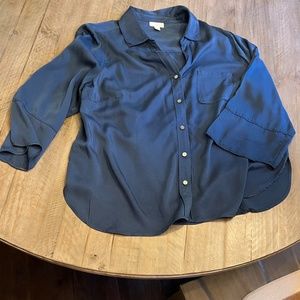 Women's Button Down Shirt by J.Jill - Blue - XL